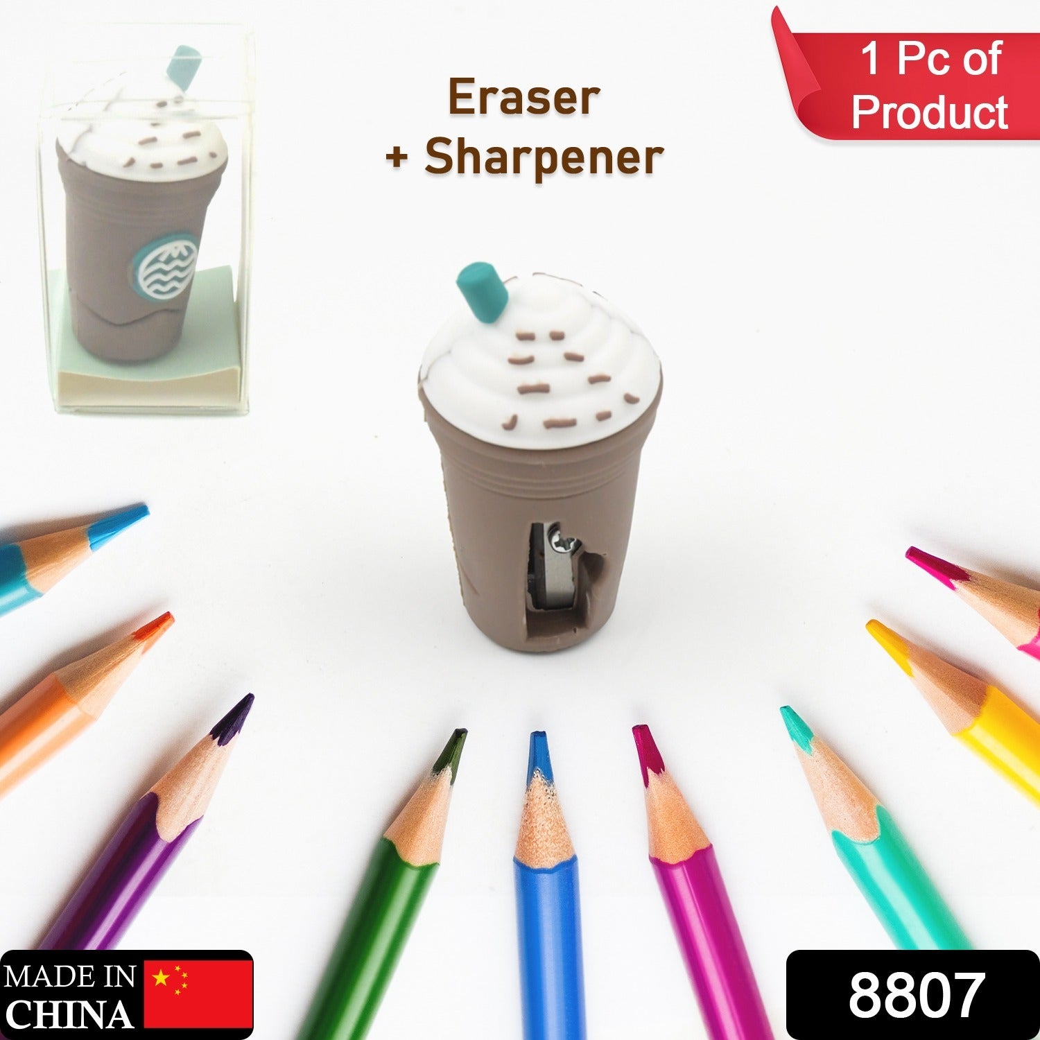 2In1 3D Cute Coffee Or Ice cream Shape sharpner Like Rotary Manual Pencil Sharpener for Kids Ice Cream Style Office School Supplies, Back to School Gift for Students,Kids Educational Stationary kit, B'Day Return Gift (1 Pc) 2In1 3D Cute Coffee Or Ice cream Shape sharpner Like Rotary Manual Pencil Sharpener for Kids Ice Cream Style Office School Supplies, Back to School Gift for Students,Kids Educational Stationary kit, B'Day Return Gift (1 Pc)